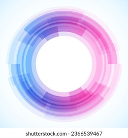 Geometric frame from circles, vector abstract background, wallpaper