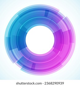 Geometric frame from circles, vector abstract background, wallpaper