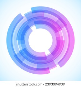 Geometric frame from circles, vector abstract background, wallpaper