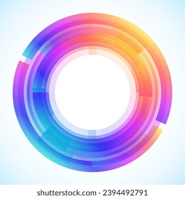 Geometric frame from circles, vector abstract background, wallpaper