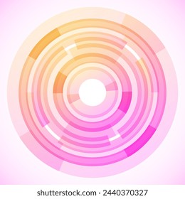 Geometric frame from circles, vector abstract background, wallpaper