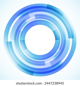 Geometric frame from circles, vector abstract background, wallpaper
