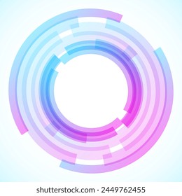 Geometric frame from circles, vector abstract background, wallpaper