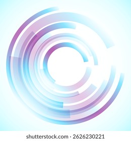 Quadro geométrico de círculos, fundo abstrato vetorial, papel de parede