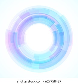 Geometric frame from circles, vector abstract background, wallpaper