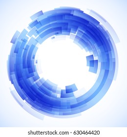 Geometric frame from circles, vector abstract background, wallpaper