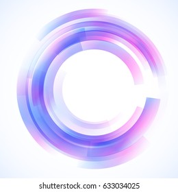 Geometric frame from circles, vector abstract background