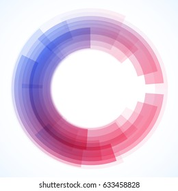 Geometric frame from circles, vector abstract background, wallpaper