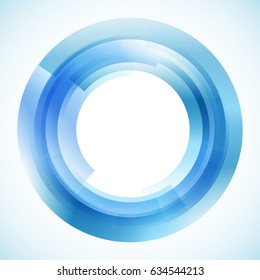 Geometric frame from circles, vector abstract background