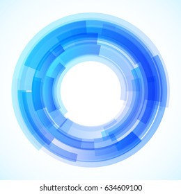 Geometric frame from circles, vector abstract background