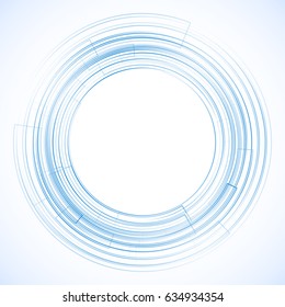 Geometric frame from circles, vector abstract background