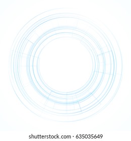 Geometric frame from circles, vector abstract background