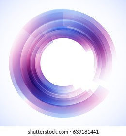 Geometric frame from circles, vector abstract background, wallpaper