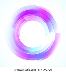 Geometric frame from circles, vector abstract background, wallpaper