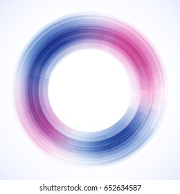 Geometric frame from circles, vector abstract background, wallpaper