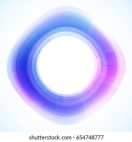 Geometric frame from circles, vector abstract background, wallpaper