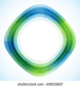 Geometric frame from circles, vector abstract background, wallpaper
