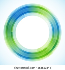 Geometric frame from circles, vector abstract background, wallpaper