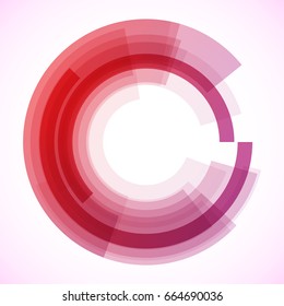 Geometric frame from circles, vector abstract background, wallpaper