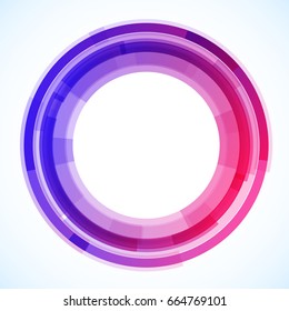 Geometric frame from circles, vector abstract background, wallpaper
