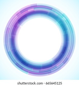 Geometric frame from circles, vector abstract background, wallpaper