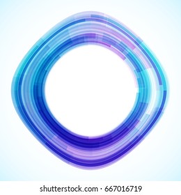 Geometric frame from circles, vector abstract background, wallpaper