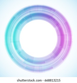 Geometric frame from circles, vector abstract background, wallpaper