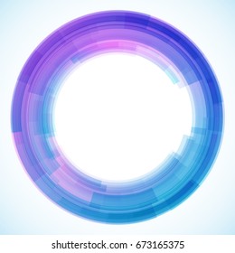 Geometric frame from circles, vector abstract background, wallpaper