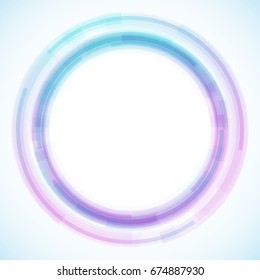 Geometric frame from circles, vector abstract background, wallpaper