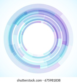 Geometric frame from circles, vector abstract background, wallpaper