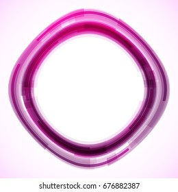 Geometric frame from circles, vector abstract background, wallpaper