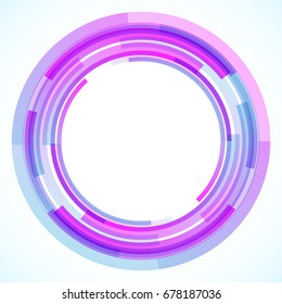 Geometric frame from circles, vector abstract background, wallpaper
