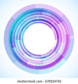 Geometric frame from circles, vector abstract background, wallpaper