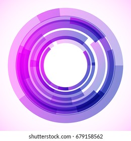 Geometric frame from circles, vector abstract background, wallpaper