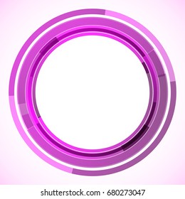 Geometric frame from circles, vector abstract background, wallpaper
