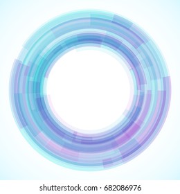 Geometric frame from circles, vector abstract background, wallpaper