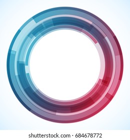 Geometric frame from circles, vector abstract background, wallpaper