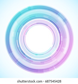 Geometric frame from circles, vector abstract background, wallpaper