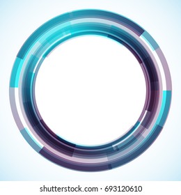 Geometric frame from circles, vector abstract background, wallpaper