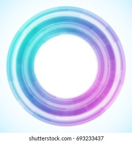 Geometric frame from circles, vector abstract background, wallpaper
