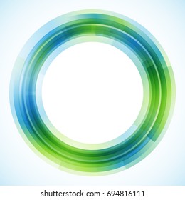 Geometric frame from circles, vector abstract background, wallpaper