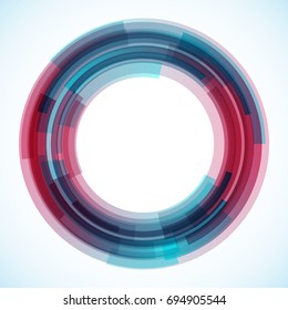 Geometric frame from circles, vector abstract background, wallpaper