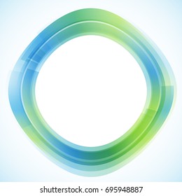 Geometric frame from circles, vector abstract background, wallpaper