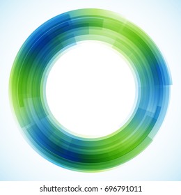 Geometric frame from circles, vector abstract background, wallpaper