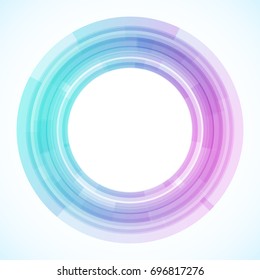 Geometric frame from circles, vector abstract background, wallpaper