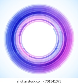 Geometric frame from circles, vector abstract background, wallpaper