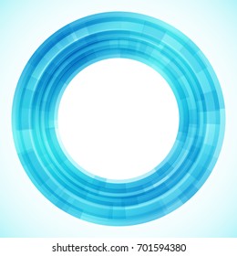Geometric frame from circles, vector abstract background, wallpaper