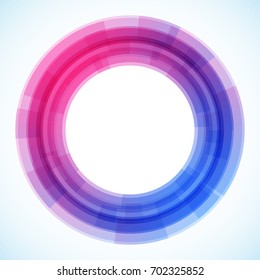 Geometric frame from circles, vector abstract background, wallpaper