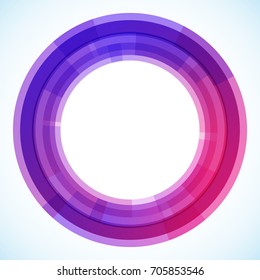Geometric frame from circles, vector abstract background, wallpaper
