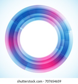 Geometric frame from circles, vector abstract background, wallpaper